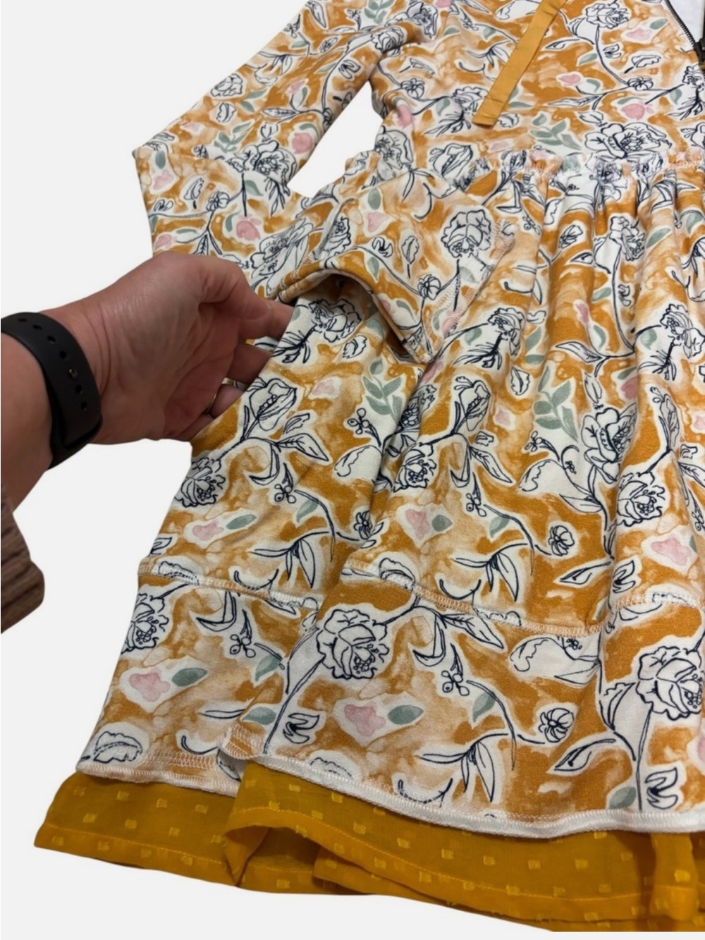 Evy’s Tree Sophie Floral Baby-doll Zip-up Hoodie Peplum Jacket Micro Mini Lg - Picture 3 of 9